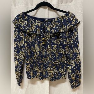 Gold and navy Michael Kors top